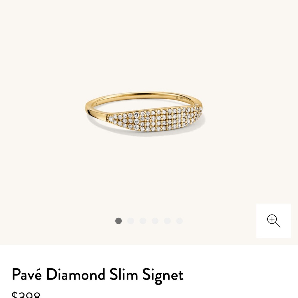 Mejuri pave double slim signet ring